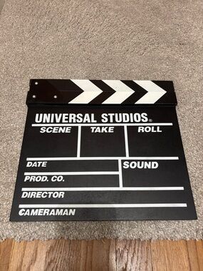 Universal Studios Black Film Slate Clapperboard